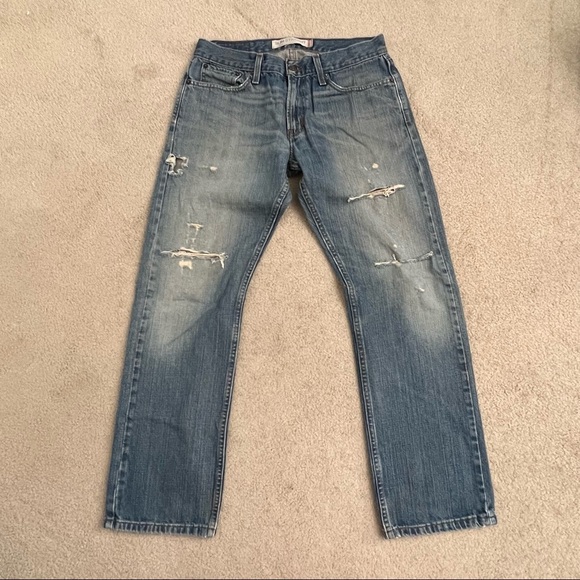 Vintage Y2K Levi’s 514 Slim Straight Leg Jean Distressed Mexico / Size 32 X 30 - Picture 2 of 10